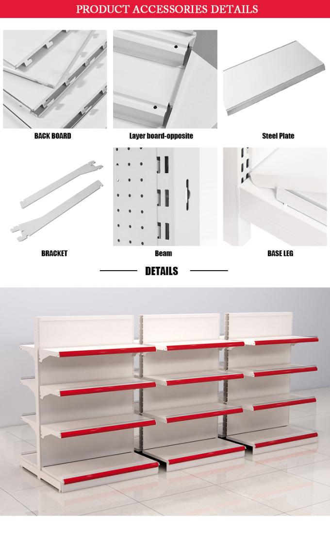 Shop Racks Lightweight Metallic Supermarket Shelving Single-Sided Light Duty Rack