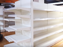 What are supermarket shelves called?