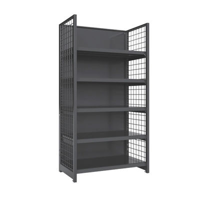 Double Sided Gondola Steel Wire Mesh Rack Metal Display Shelves For Supermarket