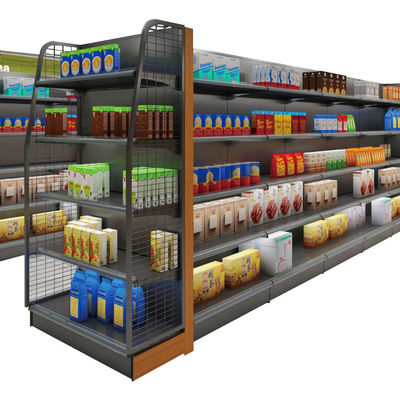 Modern Style Supermarket Rack System Grocery Shelf Racking With Customized Color