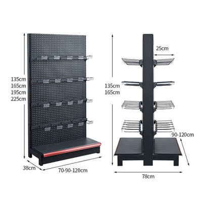 Supermarket Display Shelving 60-80kg Capacity Knock Down Assembly