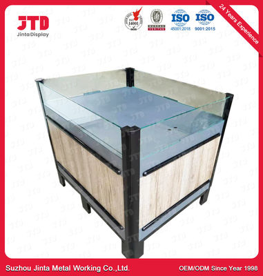 Brown Promotional Display Stands CE Supermarket Wooden Display Rack