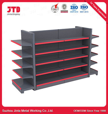 buy Supermarket Gondola Racking / Display Shelf / Wall Shelves For Runda Good Load Capacity online manufacture