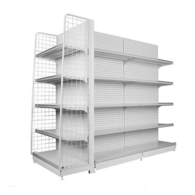 buy Retail Store Grid Panel Metal Wire Shelf Gondola Iron Hole Mesh Display Rack online manufacture