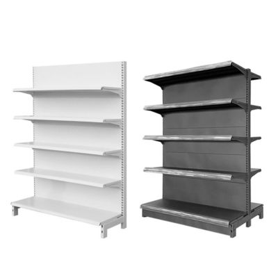 buy Grocery Store Display Racks / Metal Gondola Shelving For Supermarket Retail Store online manufacture