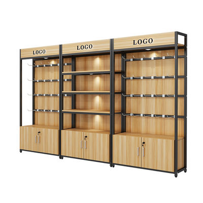 buy Customizable Single-Sided Supermarket Shelf with Metal and Wood online manufacture