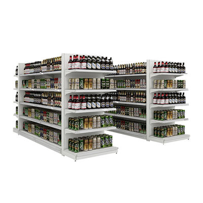 buy Custom Metal Supermarket Shelving Gondola Display 30-100KGS Capacity online manufacture
