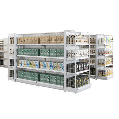 Buy Metal Supermarket Shelving Gondola Rack 30-100kg Capacity Customizable online manufacture