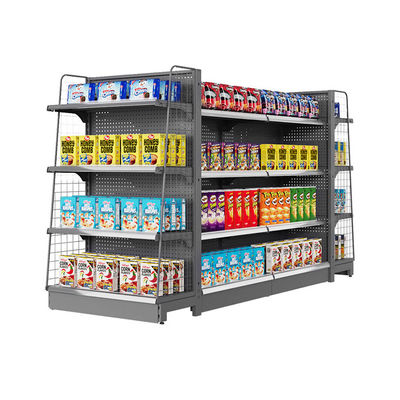 buy 5-Shelf Metal Gondola Display Rack for Supermarkets 80kg Capacity online manufacture