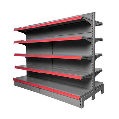 Buy Freestanding Metallic Supermarket Shelf with 5 Shelves and Quick Installation for Retail Stores online manufacture
