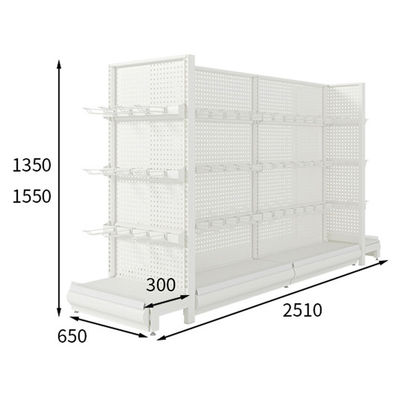 Buy ISO9001 Certified Customizable Size Gondola Display Shelving with Quick Installation for Supermarket Shelving online manufacture