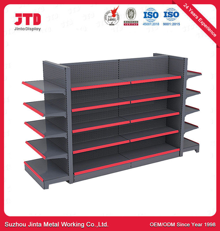 Supermarket Gondola Racking / Display Shelf / Wall Shelves For Runda