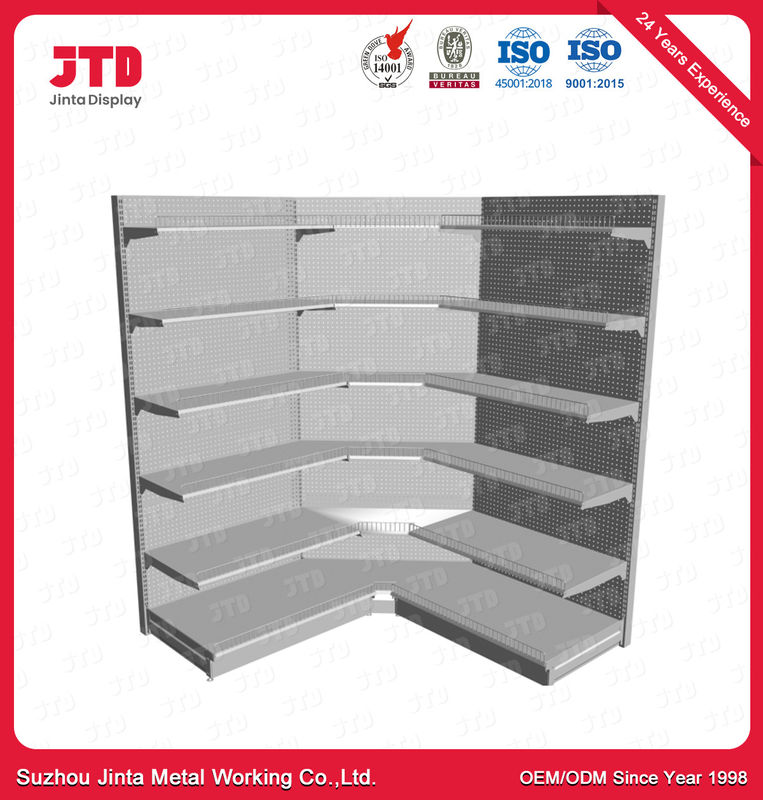 OEM Gray L Shaped Corner Shelf 82in 6 Tier Corner Shelf