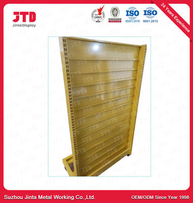 OEM Metal Display Shelving Colorful With Wheels Powder Coated