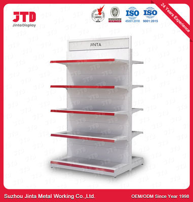 Single Sided Gondola Shop Shelving Powder Coated Finish Heavy Duty