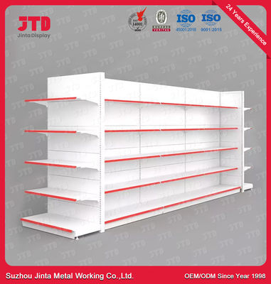 Single Sided Gondola Shop Shelving Powder Coated Finish Heavy Duty