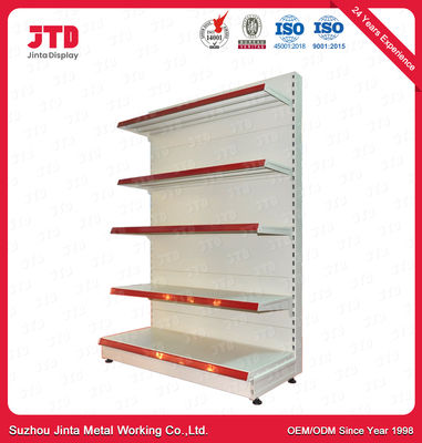 Single Or Double Sides Gondola Shelving Powder Coated Finish Heavy Duty