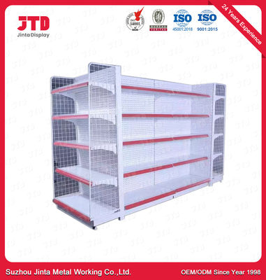 Cosmetic Supermarket Display Shelf With Acrylic Side Boards