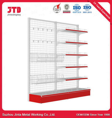Metal Wire Mesh Back Panel Supermarket Gondola Shelf Net Type Shop Display Shelving Rack