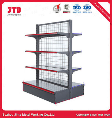 Customized Metal Floor Wire Display Shelves For Supermarket Retail Store