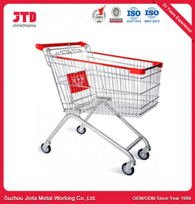 Supermarket Shopping Trolley Carts Convenience Store 90 / 100 / 120L Storage  Shopping Cart