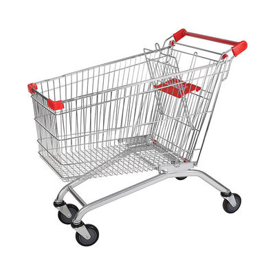 Foldable Shopping Cart Trolley Metal Steel Hand Trolley Cart With Four Wheels