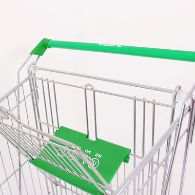 Foldable Handle Supermarket Metal Trolley Cart Size 60L-240L