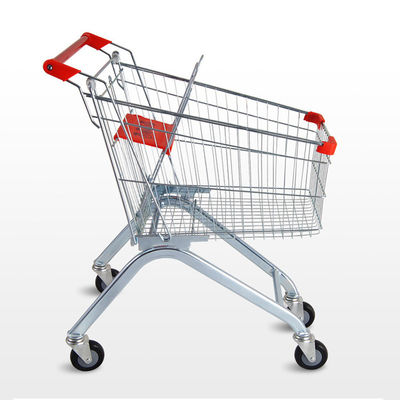 4 Wheels Metal Supermarket Shopping Cart / 150L Shopping Trolley