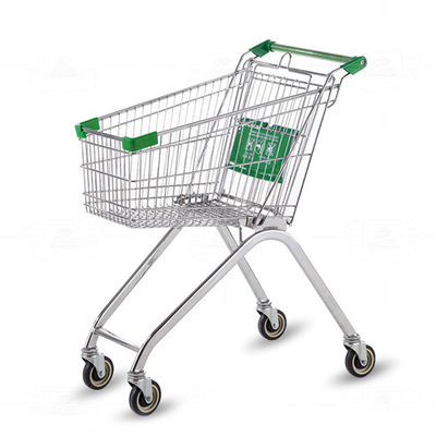 Convenient Customized Logos Metal Shopping Carts Trolley For Supermarket 60L-240L