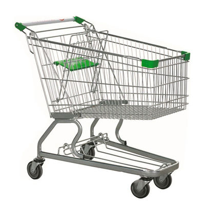 Convenient Customized Logos Metal Shopping Carts Trolley For Supermarket 60L-240L