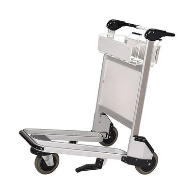 Polished Airport Luggage Trolley Carts Hand Brake Airport Baggage Cart