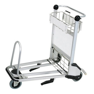 Customized Metal Airport Luggage Trolley Ground Passenger Baggage Airport Trolley 3 Wheel Cart