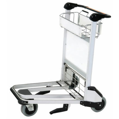 Customized Metal Airport Luggage Trolley Ground Passenger Baggage Airport Trolley 3 Wheel Cart