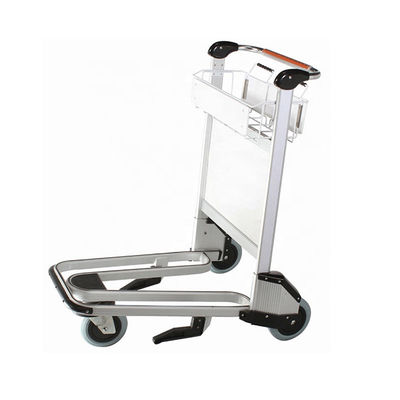 Polished Airport Luggage Trolley With Logo Hand Brake Airport Trolley Cart