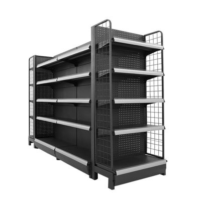 Double Sided Wire Mesh Gondola Display Rack Shelf Grocery Supermarket Shelves