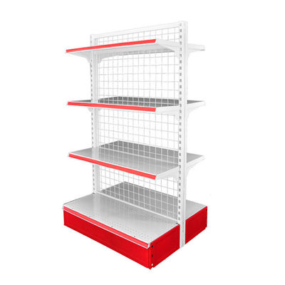 Rectangular Custom Wire Display Shelving Retail Store Gondola Mesh Shelf Rack