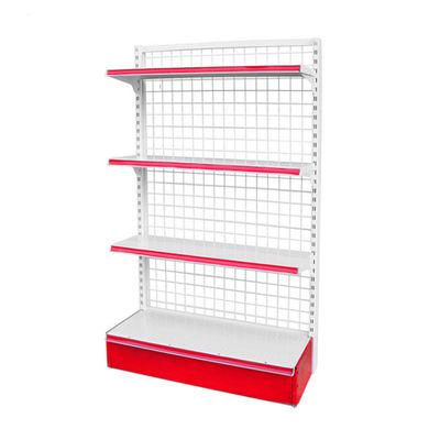 Rectangular Custom Wire Display Shelving Retail Store Gondola Mesh Shelf Rack