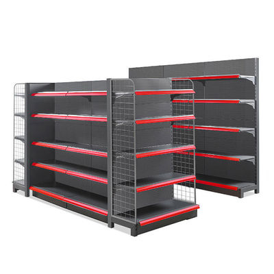 Rectangular Metal Wire Gondola Shelving Wall Shelf For Supermarket Retail Store