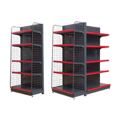 Wire Mesh Back Panel Metal Wire Display Shelving For Supermarket Retail Store
