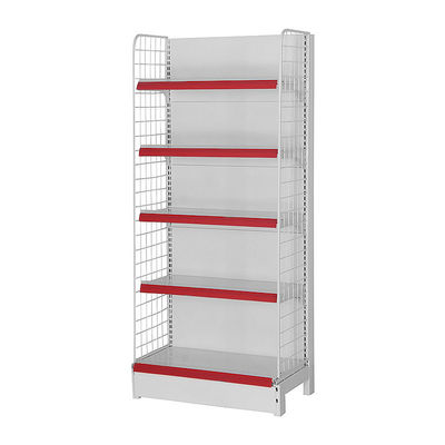 Rectangular  Customized Wall Shelf For Grocery Store Mesh Shop Gondola Shelving