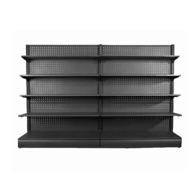 Customized Supermarket Display Shelves Single Side Metal Gondola Shelving Retail Store