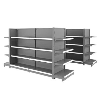 OEM / ODM Metal Supermarket Shelves Gondola Display Shelves For Retail Products Shop Supermarket