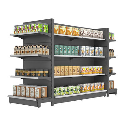 OEM / ODM Metal Supermarket Shelves Gondola Display Shelves For Retail Products Shop Supermarket