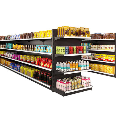 Double Side Grocery Retail Store Gondola Shelving Steel Supermarket Display Shelves