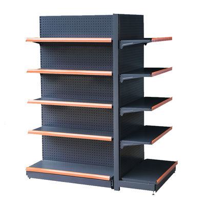 Supermarket Retail Store Double Sided Gondola Display Shelving Convenience Store Shelf / Rack
