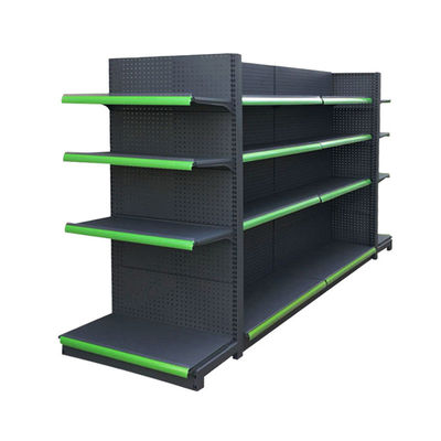 Custom Metal Retail Shelf Display Supermarket Gondola Shelving Rack For Retail Store
