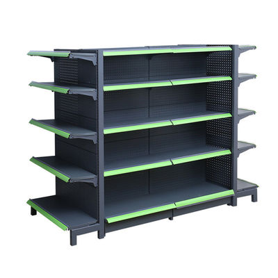 Custom Metal Retail Shelf Display Supermarket Gondola Shelving Rack For Retail Store
