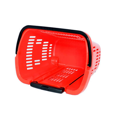 34L Customized Foldable Plastic Trolley Basket With Handle For Shopping