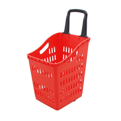 Supermarkets Plastic Trolley Basket Customized Shopping Basket For Easy Carrying