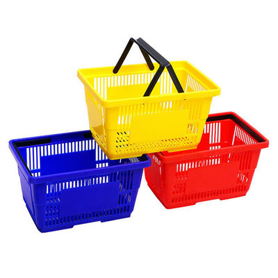 Foldable Portable Plastic Trolley Basket For Groceries, Plastic Shopping Basket